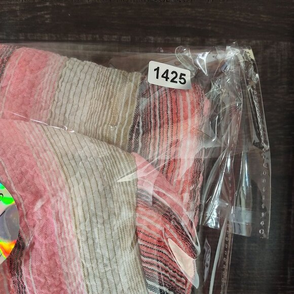 Allison Daley Petite Shirt 6P Pink Striped Textured ButtonUp Short Sleeve Summer - Picture 10 of 10